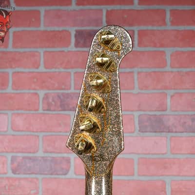 Gibson Custom Shop Original Firebird V 1 of 1 Gold Sparkle NAMM 1991 Owned by G.E. Smith / Signed & Dated by Tom Murphy w/OHSC image 10