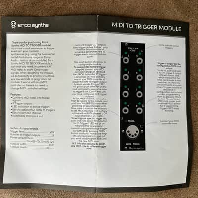 Erica Synths MIDI to Trigger 2014 - Present - Black image 3
