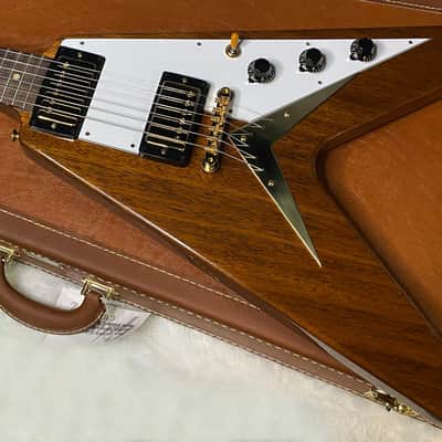 NEW! Gibson Custom 1958 Mahogany Flying V Reissue Electric Guitar - Antique Natural, VOS - WOW - Authorized Dealer - Only 6.3lbs! - G07168 image 9