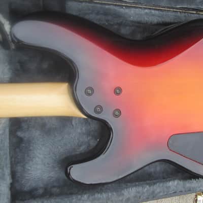 90's Hamer USA Cruise Jazz Bass 2 TEK Bridge - 3 Tone Sunburst W/ TKL HS Case..Exc Cond image 5