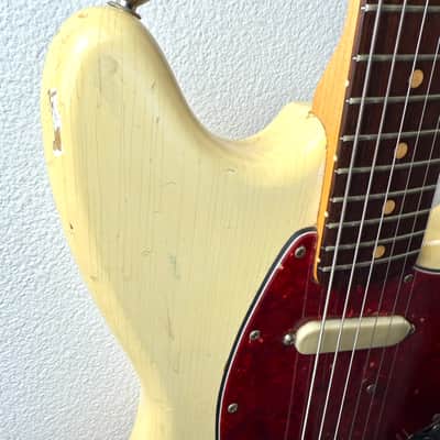 Fender Musicmaster II Caly Dot 1964 - Olympic White image 11