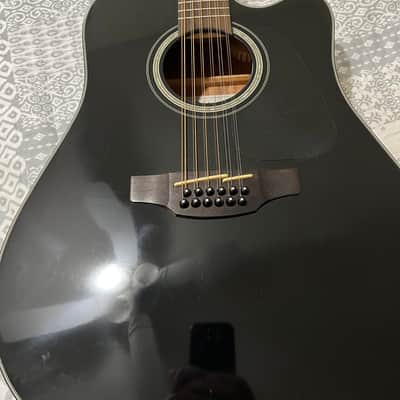 Takamine GD30CE-12 BLK G30 Series 12-String Dreadnought Cutaway Acoustic/Electric Guitar 2010s Gloss Black image 2