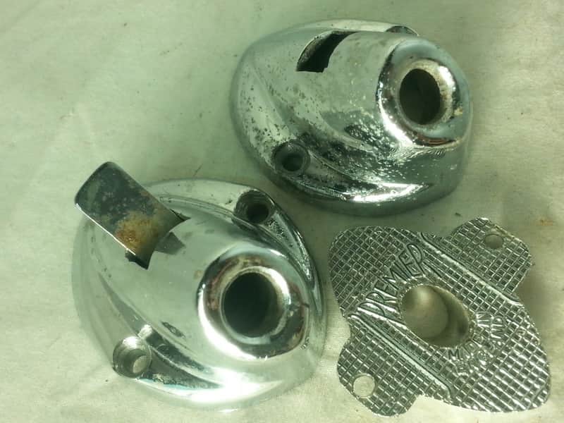 *Premier Bass Drum Spur Mounts Spring-Loaded Push-Button Diamond Chrome Parts* image 1