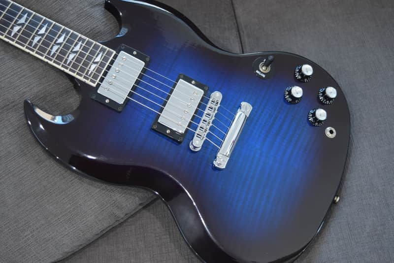 Gibson SG Supreme 2001 - Midnight Blue Burst Split Diamond Logos and Inlays Ebony Fretboard image 1