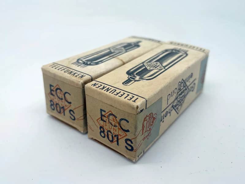 2 NOS Telefunken ECC801S *SEALED* Garantieschein einliegend ◇Diamond Vacuum Tube image 1