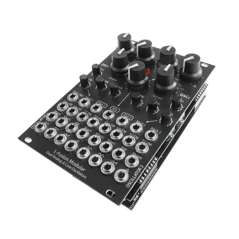 Eurorack dual analog VCO 16HP module with through zero FM - Precision tracking triangle core image 1