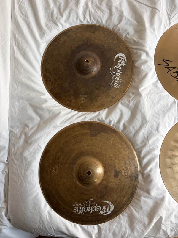 Bosphorus 14" Master Vintage Series Hi-Hat Cymbals (Pair) 2010s - Raw image 1