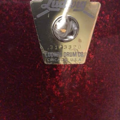 Vintage Ludwig 13”x12” Red Sparkle Tom image 2