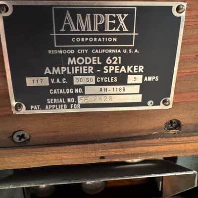 Vintage Pair Ampex Model 621 Stereo with built in Tube Amplifier/Speaker image 9