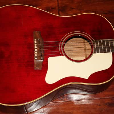 1967 Gibson J-45 ADJ, Rare Cherry Red finish image 3
