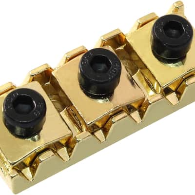 42MM Guitar Metal Locking Nut String Lock, Guitar Parts Strings Locked Nut for Floyd Rose Style Electric Guitar Tremolo Double Lock System (Gold) image 4