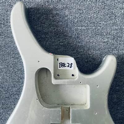 Metallic Silver Electric Bass Guitar Body image 3