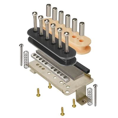 StewMac Build Your Own Humbucker Kit, with Alnico 5 Magnet and Zebra Bobbins image 1