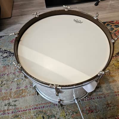 Leedy 20x14" 3-ply Bass Drum - White Marine Pearl - Nickel Hardware 1950 image 11