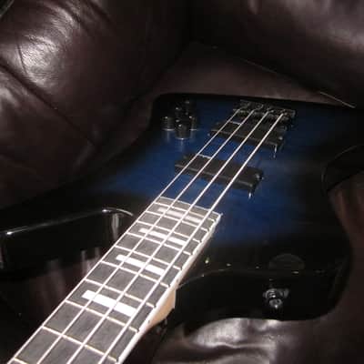 Jackson JS Series Kelly Bird 4-String Electric Bass JS3Q - Trans Blue Burst image 4