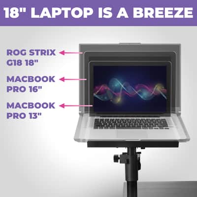 Liquid Stands Laptop Desk Mount - 9x12.5" Adjustable Laptop Mount for Desk Holds Up to 65 LBS - Versatile Laptop Arm Mount for Desk, Piano & Workstations – Ergonomic & Adjustable Design image 2