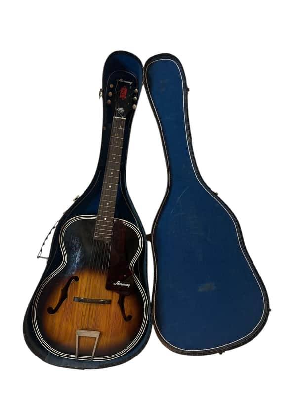Vintage HARMONY H1215 Archtop Acoustic Guitar w case - | Reverb