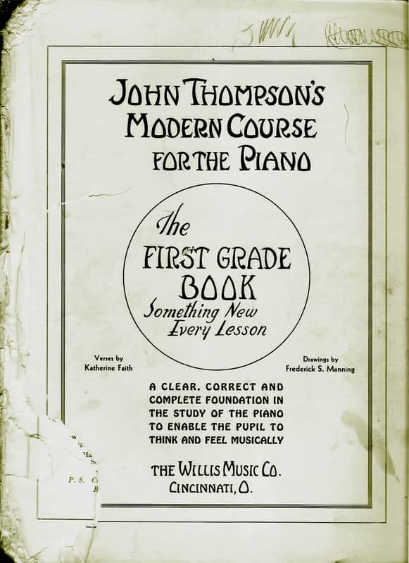 MODERN COURSE For The Piano, The First Grade John Thompson Book Something New, The Study of the Piano, Antique the Willis Music Co. Book image 1