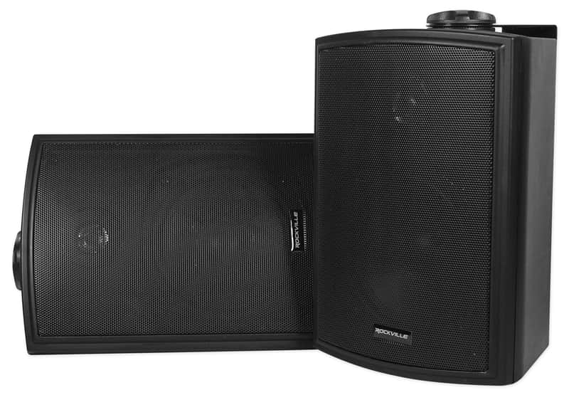 2 Rockville HP5S-8 BK Black 5.25" Outdoor/Indoor 8-Ohm Wall Mount Home Speakers image 1