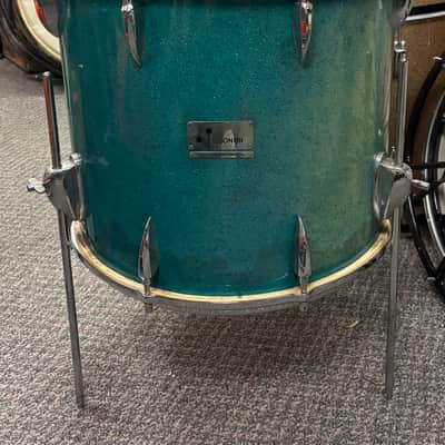 Vintage 14.5” x 16” Sonor Floor Tom 1960’s - Sparkling Turquoise image 1
