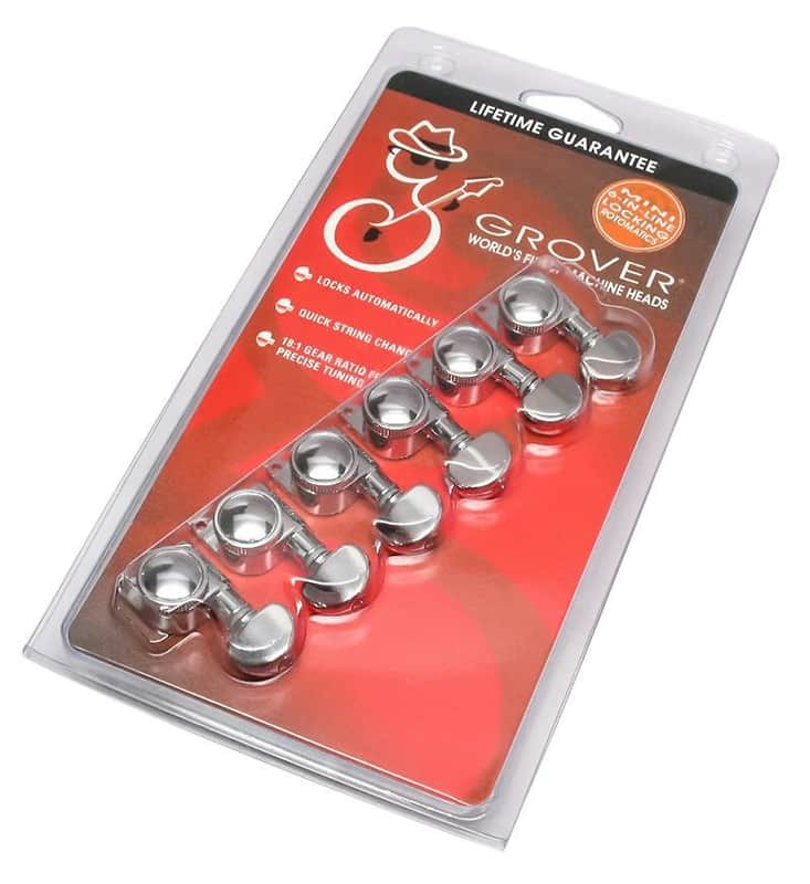 Grover 505C6 Mini Rotomatic Roto-Grip Locking Tuning Heads (6-In-Line) image 1