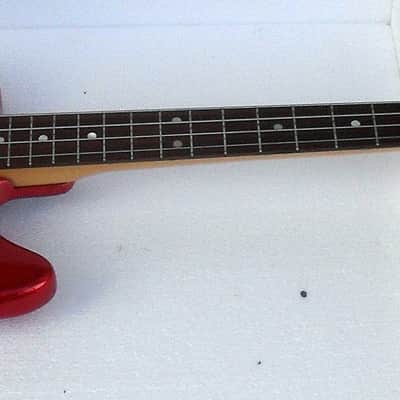 JOLANA DISCO BASS Rare Soviet Red Vintage Czechoslovakian bass with soft case USSR image 9