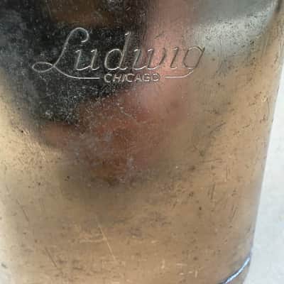 Ludwig Chicago Vintage Cowbell – For Parts / Restoration – Poor Condition image 8