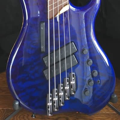Dingwall Z2 5 string Leland Sklar bass 2000 Blue Maple Quilt image 2