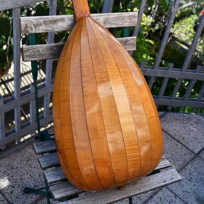 ✴️ Video Included – 1890s Restored Antique Pre-war German Guitar Lute – Flame Maple, Great Condition and Wonderful Sound image 3