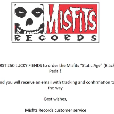 Misfits Static Age Collectible Electric Guitar Pedal (Black Fiend Skull Edition) image 6