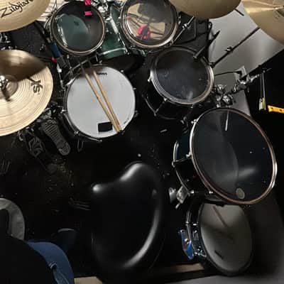 Yamaha Recording Custom Drum Set 2000’s - Turquoise (SHELLS ONLY) image 3