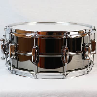 Ludwig LB417 Black Beauty 6.5x14" 10-Lug Brass Snare Drum 1994 - Present - Black Nickel-Plated image 6