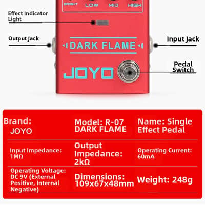 High-Gain Distortion Pedal R-17 Dark Flame | Heavy, Tight & Aggressive for Modern Metal, Djent, Core image 12
