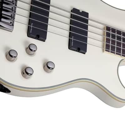 Schecter Blackjack ATX C-5 5 String Bass Guitar, Aged White AWHT NEW image 5