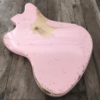 FRANCHIN Neptune guitar body Relic Aged Shell Pink 100% Nitro Lacquer Basswood Offset Jazzmaster Style Made in Italy - Stock piece #23580926 image 2