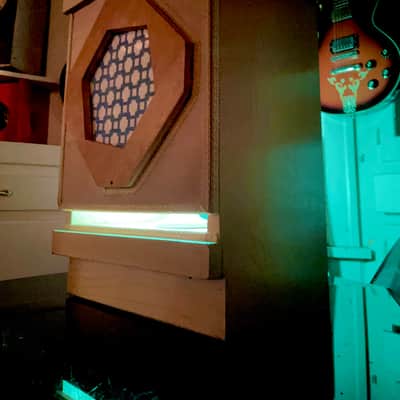 Rotary Connection 1x15 mcm guitar speaker semi open cab. Lights Up! Vintage CTS 8 ohm speaker. Real Hardwood. 2026 - Blonde/wood image 21