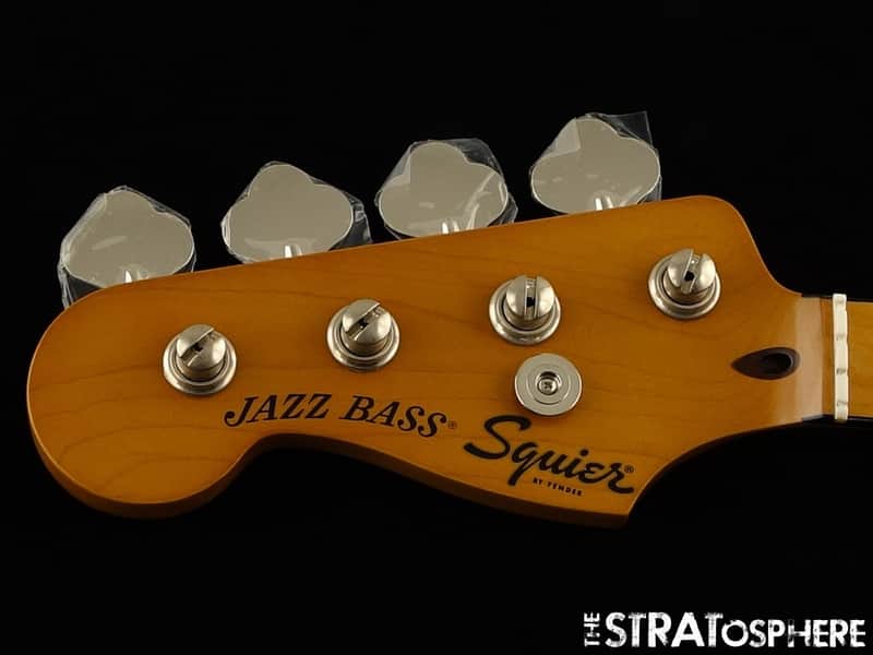 LEFTY Fender Squier Classic Vibe 70s Jazz J Bass NECK & TUNERS Maple Block image 1