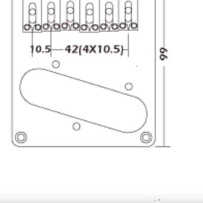 Satin Chrome Guitar Telecaster Tele Style Ashtray Fixed Bridge image 3