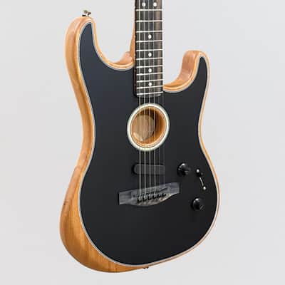 Fender American Acoustasonic Stratocaster USA Acoustic Electric Guitar - Black image 2