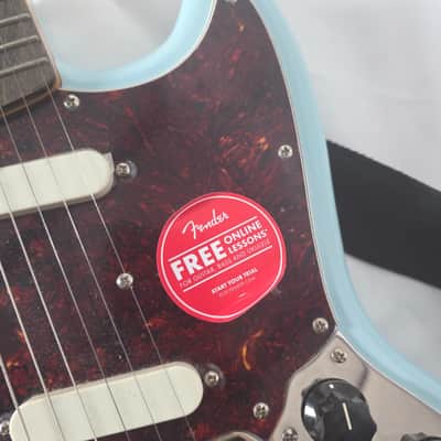 Squier by Fender Classic Vibe '60s Mustang Sonic Blue Poplar Maple 6 String image 13
