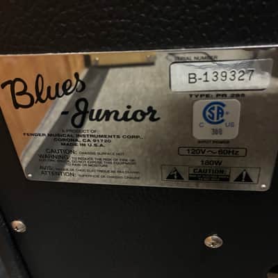 2001 Fender Blues Junior USA MADE 15-Watt 1x12" Guitar Combo 1997 - 2001 - Black image 4