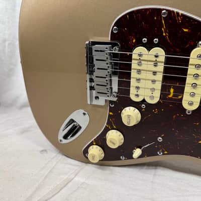 Parts Warmoth Alder body + 2022 Fender American Professional II neck Stratocaster Guitar with Case - Fire Mist Gold image 6