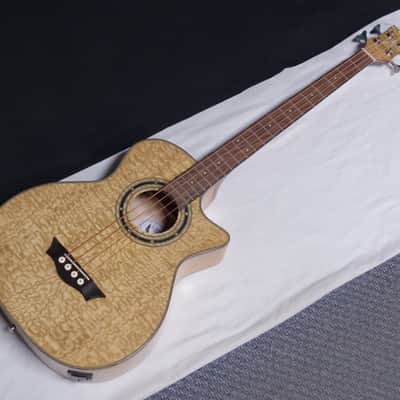 DEAN Exotica Quilt Ash acoustic electric 4-string BASS guitar w/ Gig Bag NEW EQABA image 2