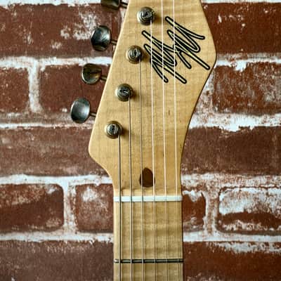 Mario Guitars T-Style 2020/New, Nocaster Blonde w/ AAA 1/4" Sawn Flame Maple Neck (5lbs 9oz) Authori image 12
