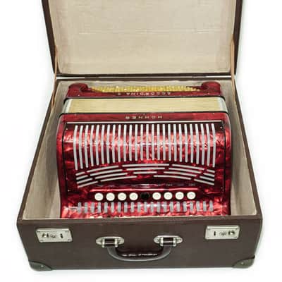 Vintage Hohner Accordina II C Griff Button Accordion 96 Bass, made in Germany, with New Straps and Hard Case, Original Accordeone de Botones, 2686 image 13