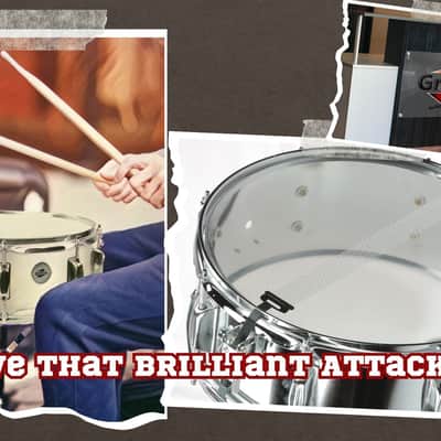 GRIFFIN 14" x 5.5" Steel Snare Drum (MetalPRO Edition) – Chrome Shell with 8 Lugs, Throw Off Strainer, White Head & Drum Key – Percussion Instrument Kit image 7