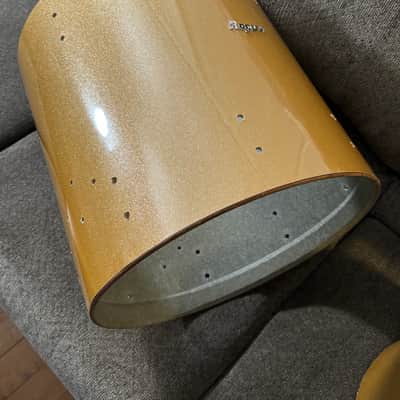 Rogers Holiday Tom Shells - 13” and 16” 1960s - Walopus Champagne Sparkle (Looks more like Sahara Sparkle) image 9