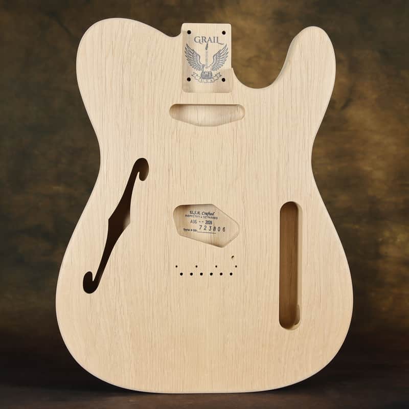 Grail USA Thinline Telecaster Body - Alder - 3 lbs. 14 oz. - Chambered - Unfinished image 1
