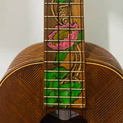 Blueberry Handmade Tenor Ukulele Lotus Flower Built to Order image 1