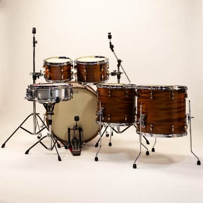 AJAX Drums Custom Mahogany Drum Kit. 10x8 12x8 14x14 16x16 22x14 image 8
